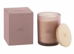 Geurkaars Figue Frivole Ø10,5x14cm - glas/paraffine - roze