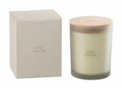 Geurkaars Musc Obscur Ø10,5x14cm - glas/paraffine - beige  beige