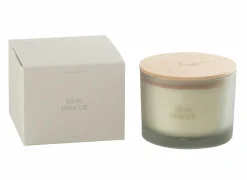 Geurkaars Musc Obscur Ø11,5x10cm - glas/paraffine - beige