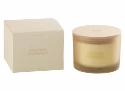 Geurkaars Orange Ensoleille Ø11,5x10cm - glas/paraffine - oranje