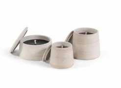 Geurkaars outdoor rozemarijn Ø23x12cm - terracotta - grijs