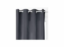Gordijn Blackout 140x260cm fluweel - polyestervezel - donkergrijs
