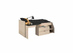 Halfhoogslaper Milky 90x200/190cm - decor -  eik & zwart