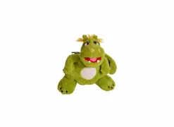 Handpop Filippo de draak H35cm - polyester - groen