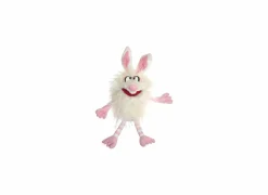 Handpop Monster to go Flöckchen  H33cm - polyester - wit/roze