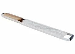 Handrasp Aspen 37x4,4x2cm - acacia hout & RVS - zilver & bruin