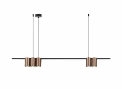 Hanglamp 100cm 5xGU10 - aluminium - brons