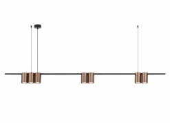 Hanglamp 150cm 7xGU10 - aluminium - brons