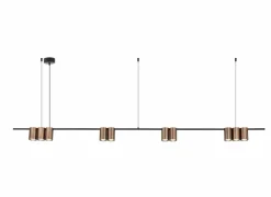 Hanglamp 180cm 10xGU10 - aluminium - brons