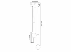 Hanglamp Ø35cm 2xGU10 3xE27 - aluminium - zwart