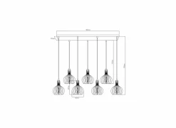 Hanglamp 90cm 7x60W E27