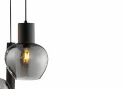 Hanglamp Ligari Ø60cm 3xE27 & 2xGU10 black smoked