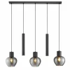 Hanglamp Ligari 3xE27 & 2xGU10  black smoked