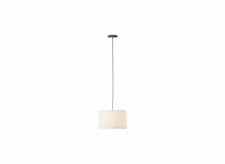 Hanglamp Teddy 1x20W E27 Ø35cm - metaal/stof - beige