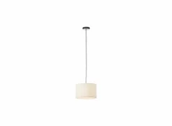 Hanglamp Teddy 1x20W E27 Ø35cm - metaal/stof - beige
