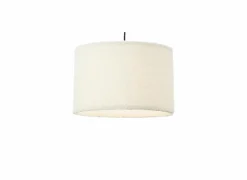 Hanglamp Teddy 1x20W E27 Ø35cm - metaal/stof - beige