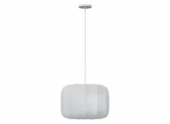 Hanglamp Tobie Ø37cm - katoen/staal - wit