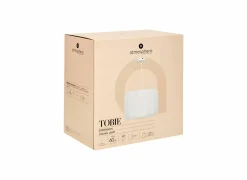 Hanglamp Tobie Ø37cm - katoen/staal - wit