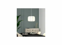Hanglamp Tobie Ø37cm - katoen/staal - wit
