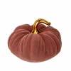 Herfstdecoratie Pompoen Velvet  21x21x15,2cm - keramiek - bruin