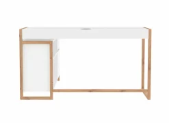 Hoekbureau Denver 139x142x75cm - decor - wit & artisanale eik