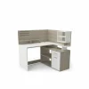 Hoekbureau Malicia 122x116x120cm - decor - wit & eik