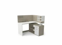 Hoekbureau Malicia 122x116x120cm - decor - wit & eik