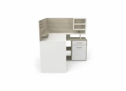 Hoekbureau Malicia 122x116x120cm - decor - wit & eik