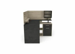 Hoekbureau Malicia 122x116x120cm - decor - zwart & eik