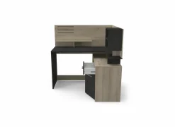 Hoekbureau Malicia 122x116x120cm - decor - zwart & eik