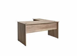 Hoekbureau Merida 160x144x75cm - melamine - bruin