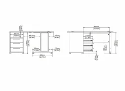 Hoekbureau Prima decor - wit