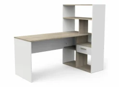 Hoekbureau Strate 156x133x91cm - decor - kronberg eik & wit