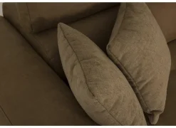 Hoeksalon Rimini 388x224cm - stof - cognac met bedfunctie