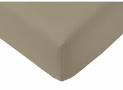 Hoeslaken Arya 160x200cm - katoen - mastiek