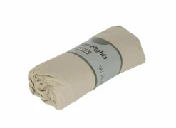 Hoeslaken Arya 140x200cm - katoen - zand