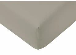 Hoeslaken Lauren 180x200cm - jersey katoen - mastiek