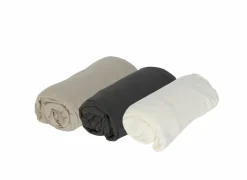 Hoeslaken Lauren 180x200cm - jersey katoen - mastiek