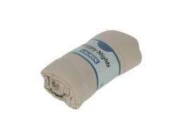 Hoeslaken Lauren 160x200cm - jersey katoen - mastiek