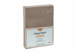 Hoeslaken Venturo 160x200cm - flanel - taupe