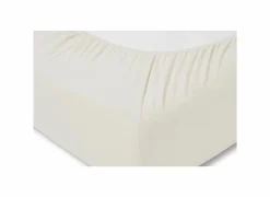 Hoeslaken 140/160X200/220cm jersey katoen ecru