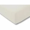 Hoeslaken 180/200X200/220cm jersey katoen ecru