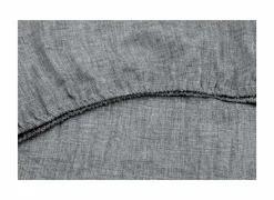 Hoeslaken 90x200cm katoen donkergrijs