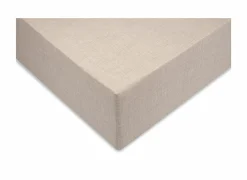 Hoeslaken 90x200cm katoen zandbeige