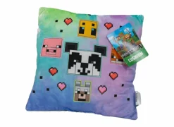 Hoofdkussen Minecraft 35x35cm - polyester/velboa - multicolor