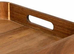 Houten dienblad 40x30cm - MDF & acacia hout - bruin