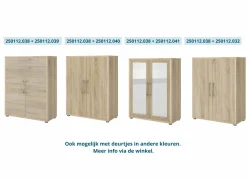 Inbouwset Prima 83x105cm - decor - eik