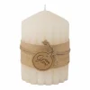 Kaars Ribble Ø7x10cm - paraffine - crème