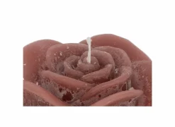 Kaars Roses Sculptures M Ø12x10cm - rustiek - perzik
