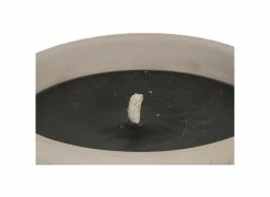 Kaarsenhouder beton Ø18x10cm - terracotta - grijs